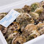 Caja de ostras listas para distribución